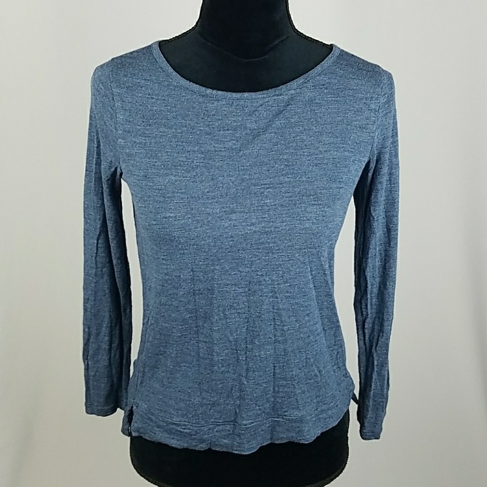 Madewell women XS blue tee long sleeve‎ pullover 00